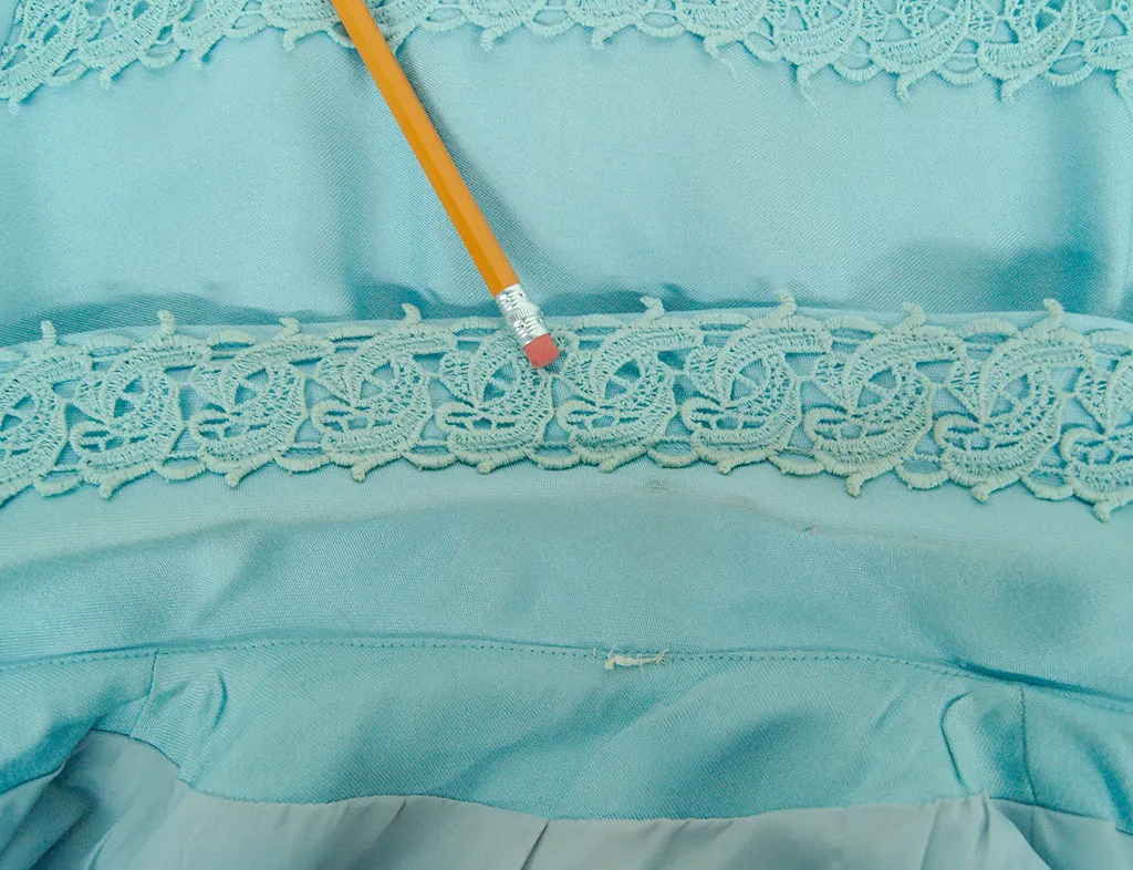 1960s Blue Shift w Coat Dress