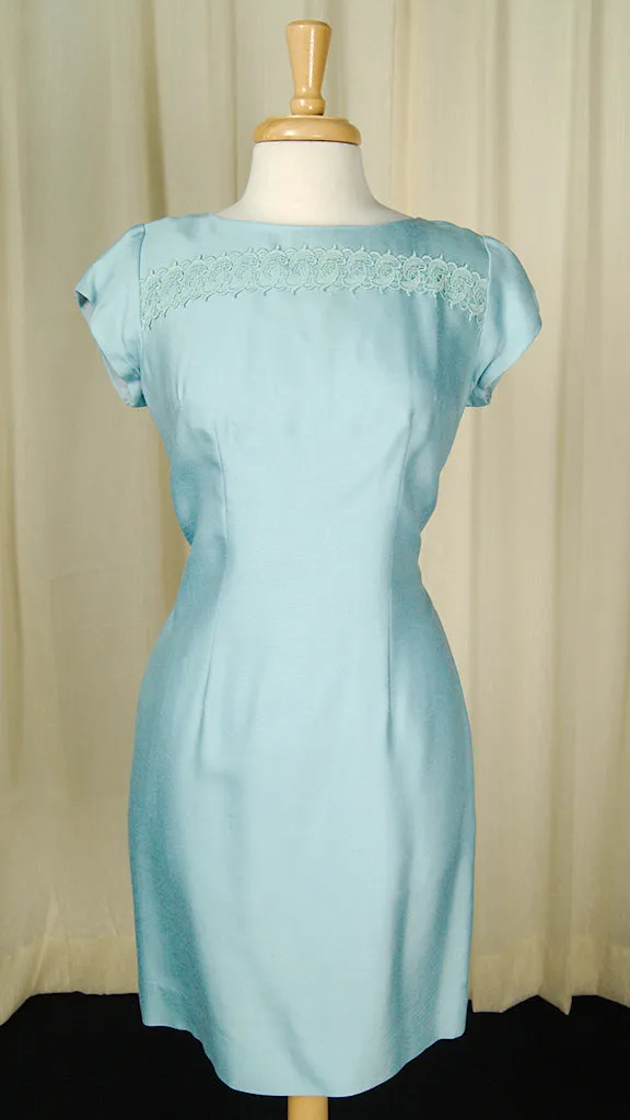 1960s Blue Shift w Coat Dress