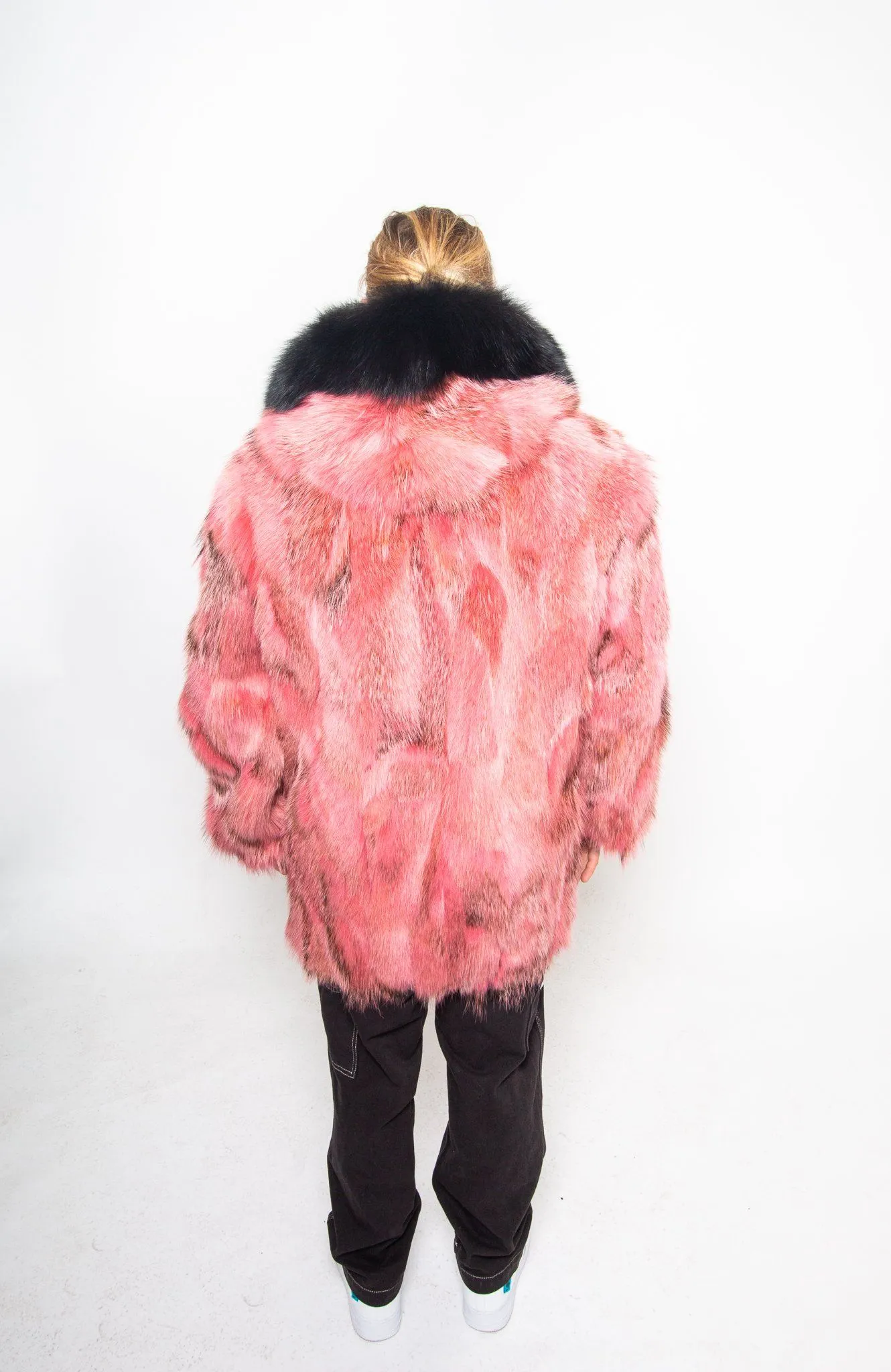 45 | Men's Coyote Jacket With Hood Trim Fox