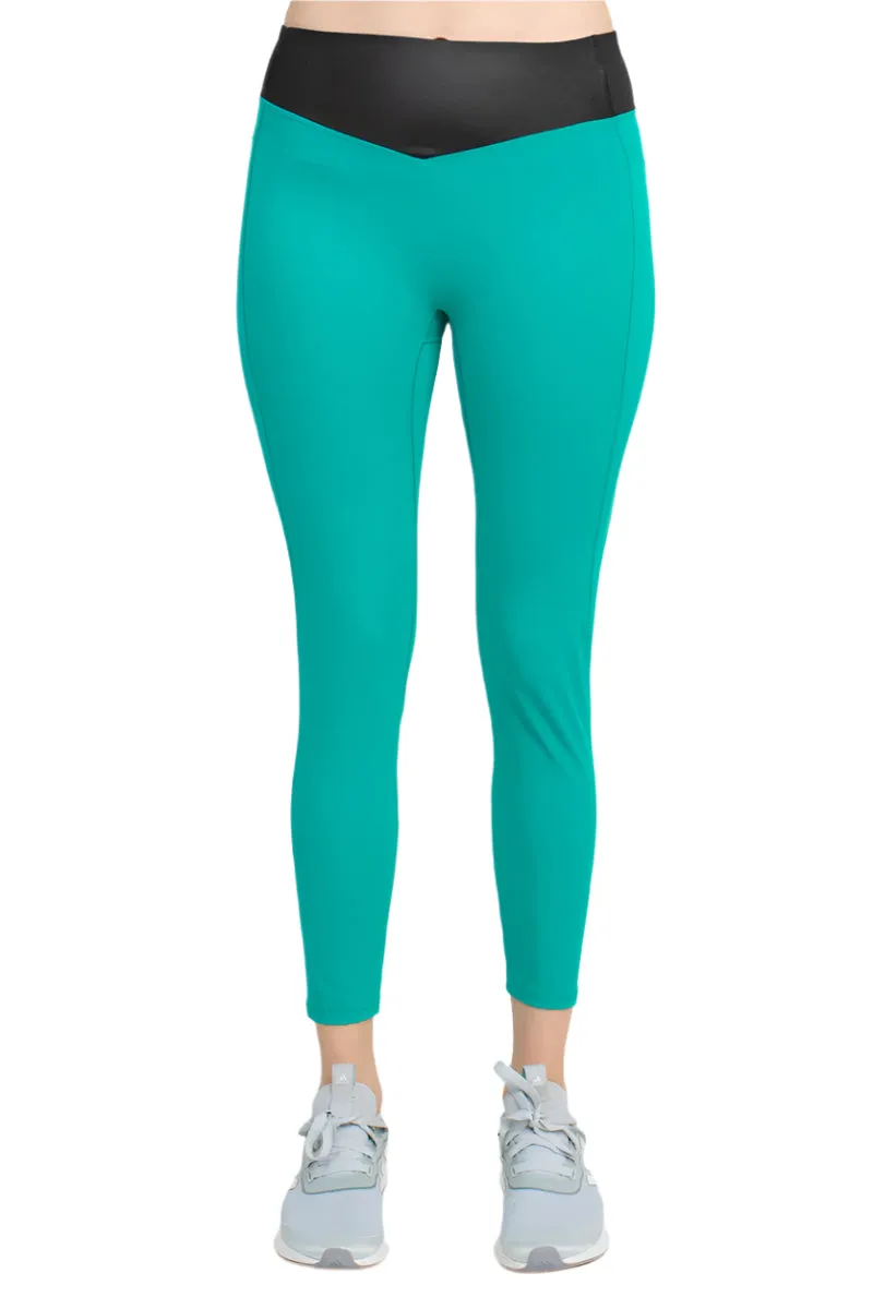 Activology Mid Waist Banded High Shine 7/8 Interlock Legging