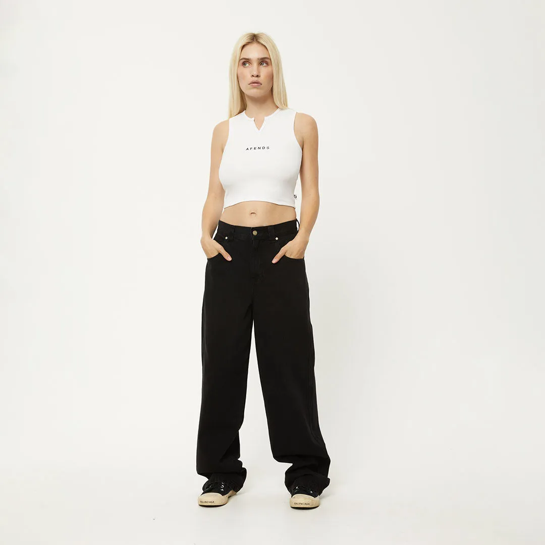 AFENDS Womens Boundless - Ribbed Singlet - White