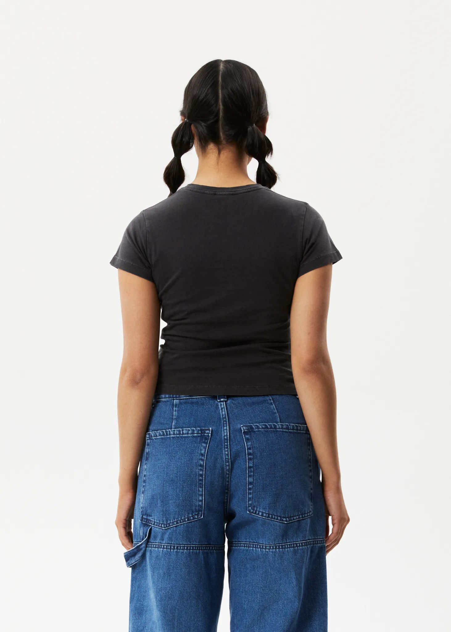AFENDS Womens Daisy - Baby T-Shirt - Stone Black