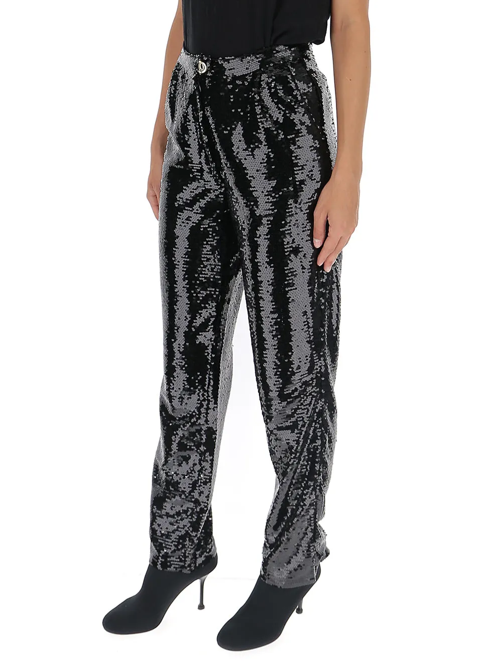 Amen Embellished High Waist Trousers