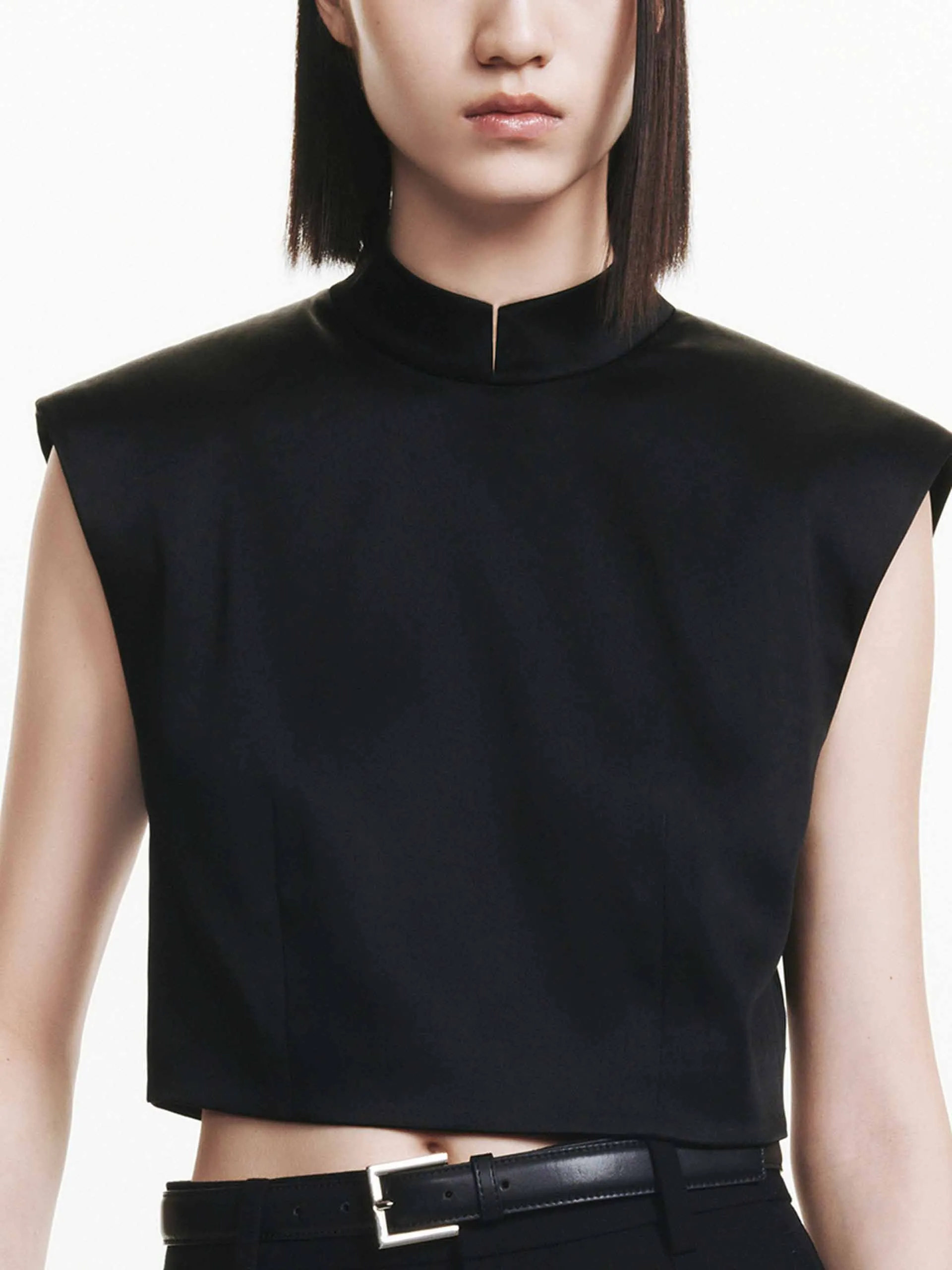 Back Zip Cropped Top