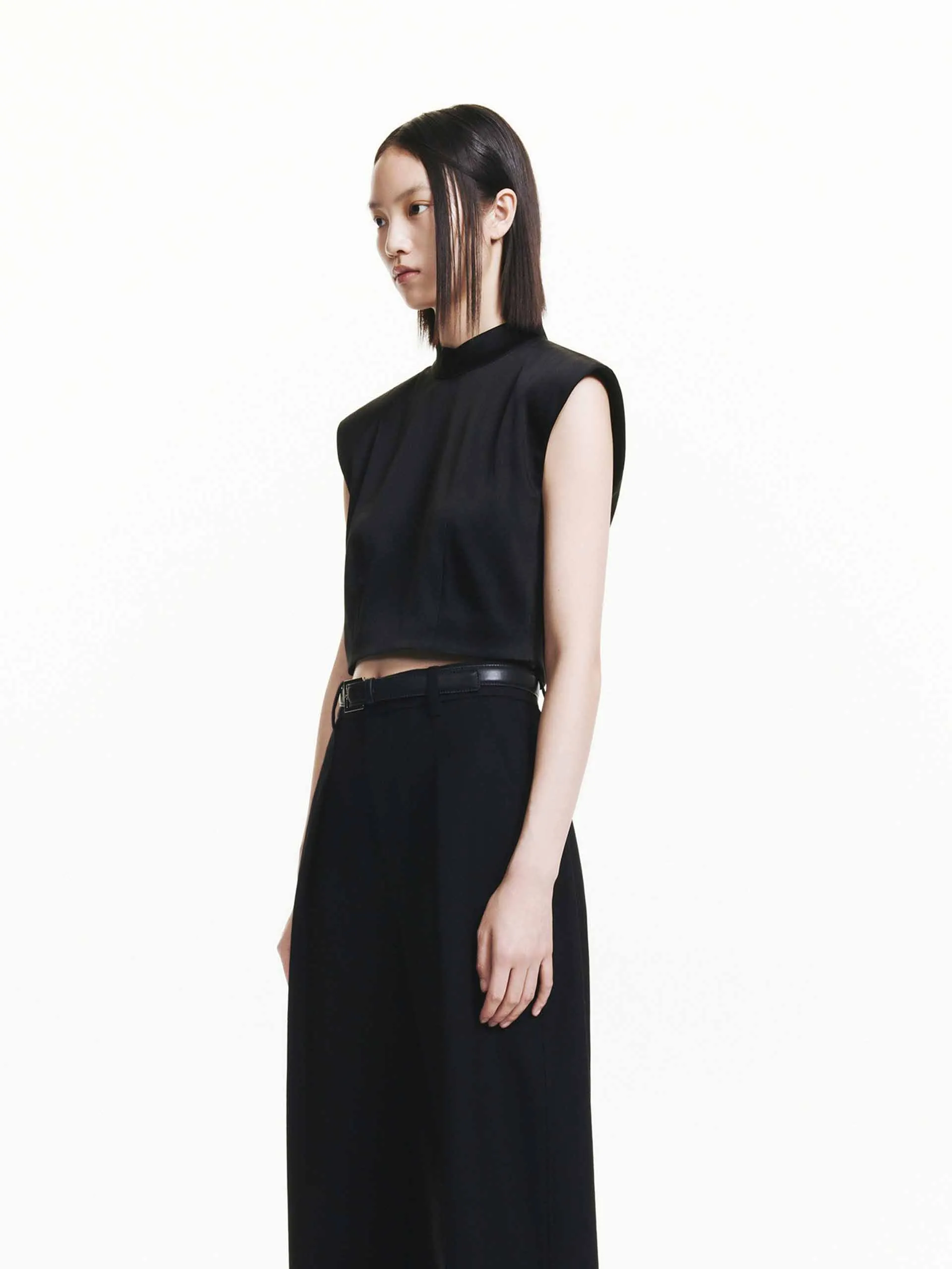Back Zip Cropped Top
