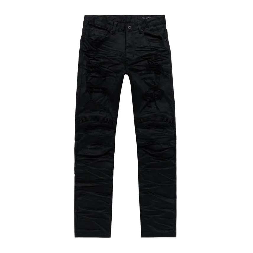 Big and Tall - Rip & Repair Engineered Jeans - Jet Black