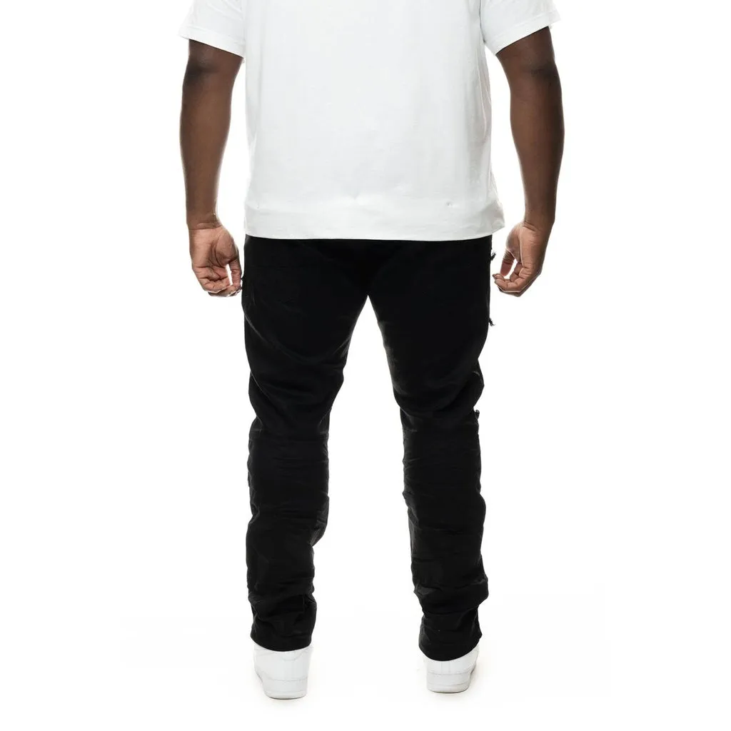 Big and Tall - Rip & Repair Engineered Jeans - Jet Black