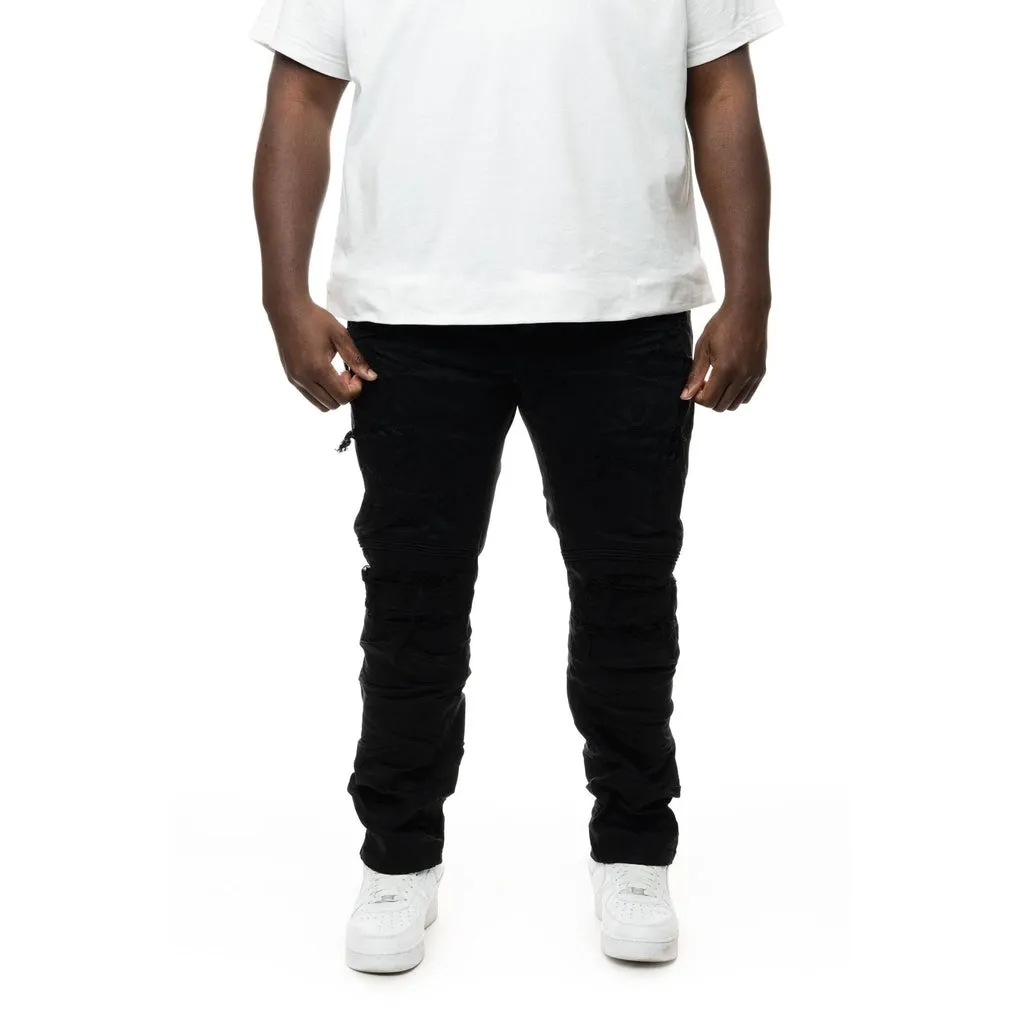 Big and Tall - Rip & Repair Engineered Jeans - Jet Black