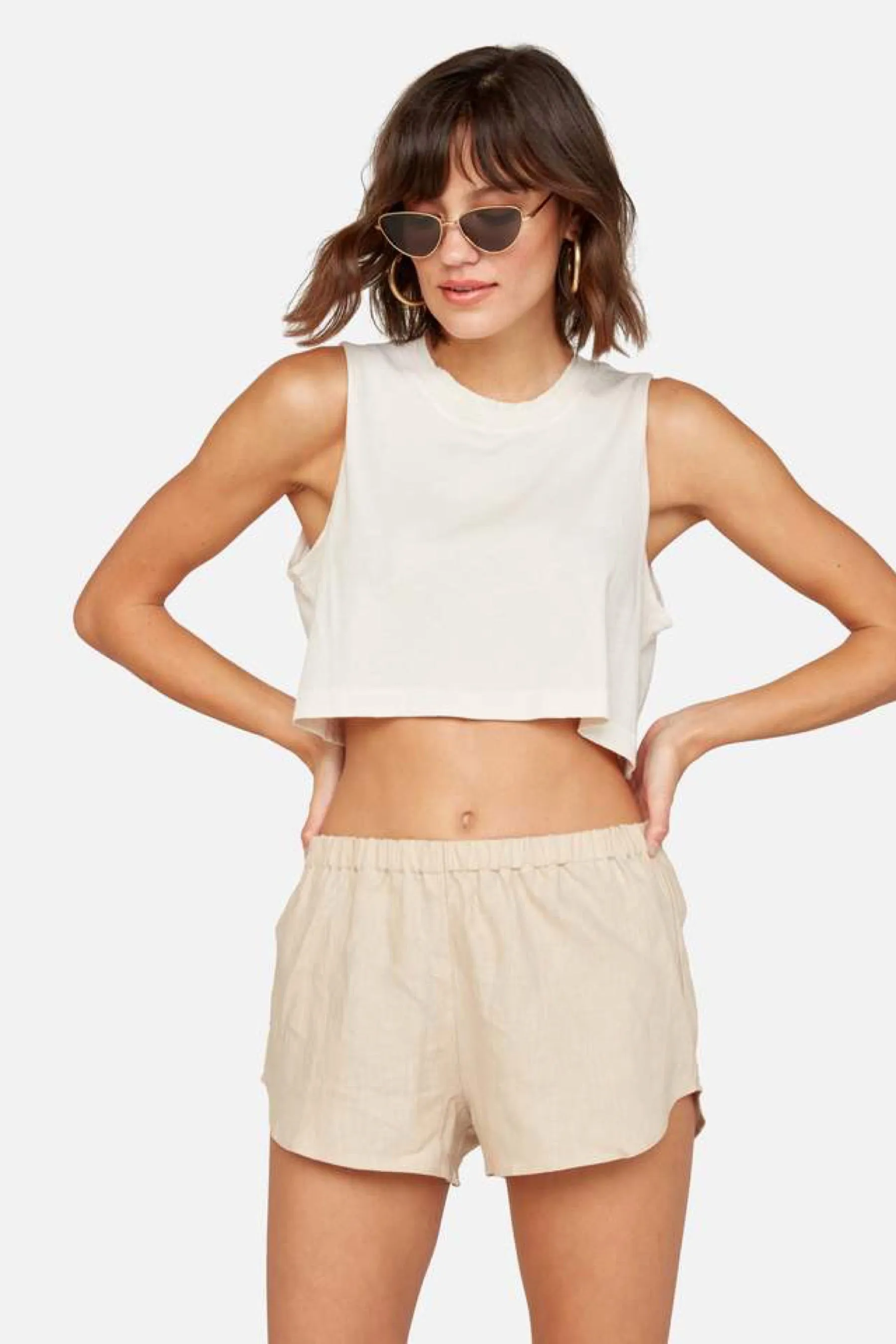 Bone Vintage Crop Tank