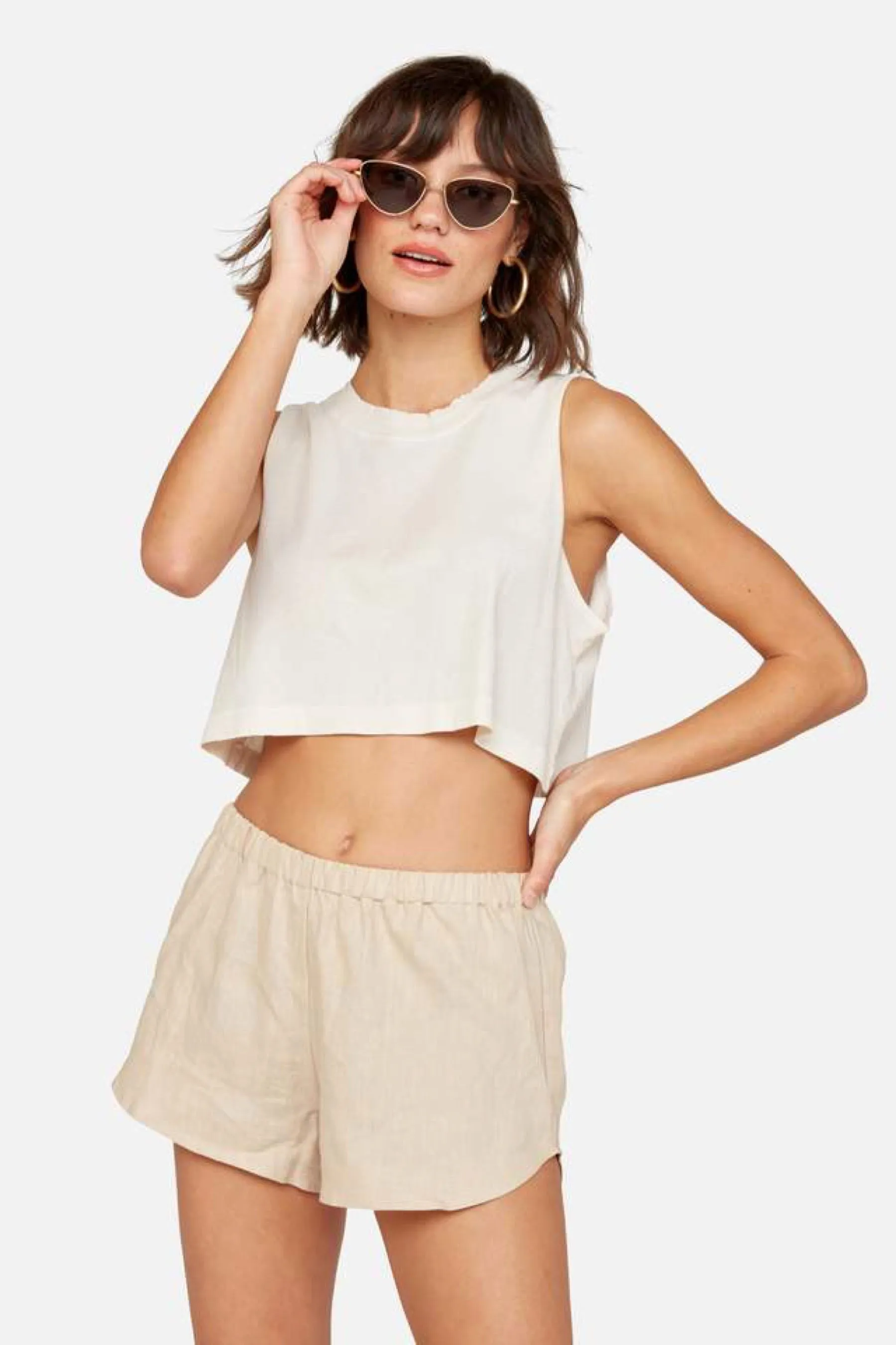 Bone Vintage Crop Tank