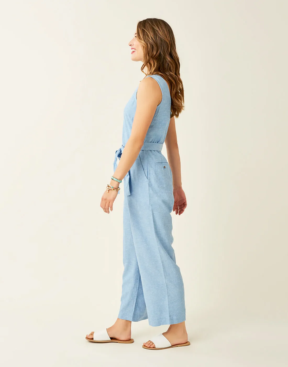 Bonfire Jumpsuit: Lt. Royal Chambray - FINAL SALE