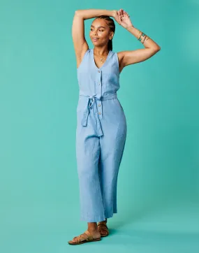 Bonfire Jumpsuit: Lt. Royal Chambray - FINAL SALE