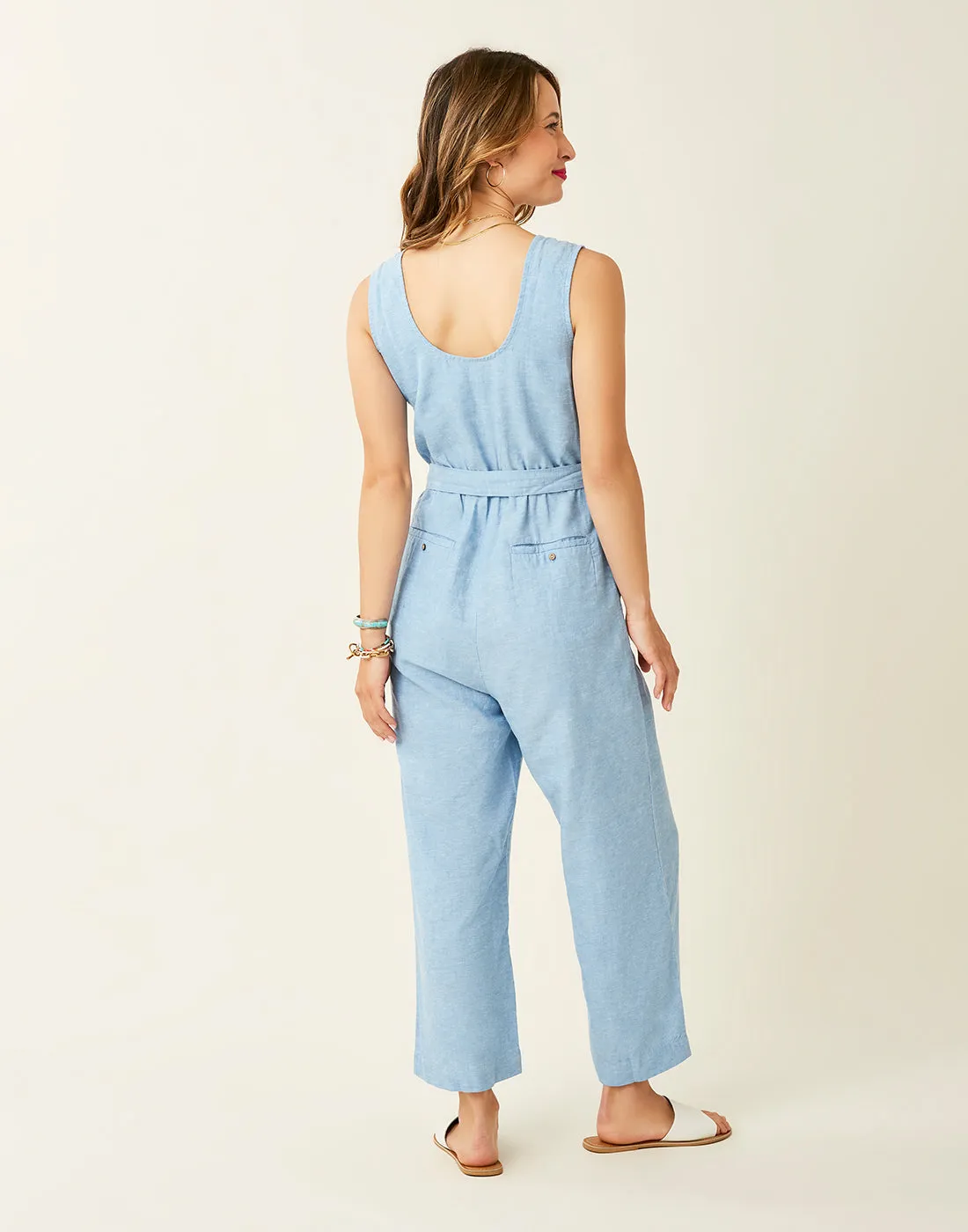Bonfire Jumpsuit: Lt. Royal Chambray - FINAL SALE