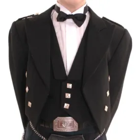Boys Black Prince Charlie Jacket & Vest