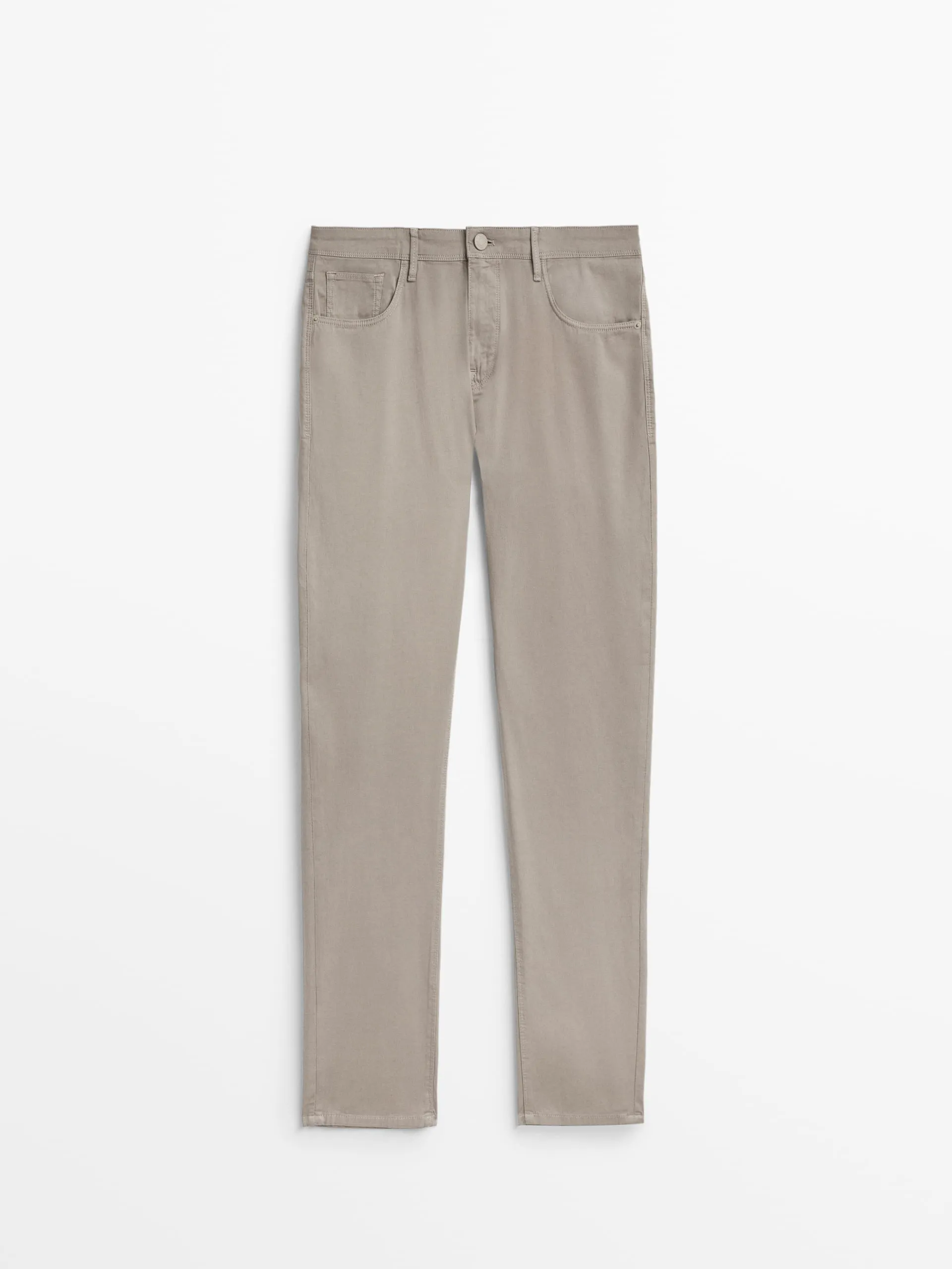 Boys Regular Fit 5 Pocket Pants Taupe