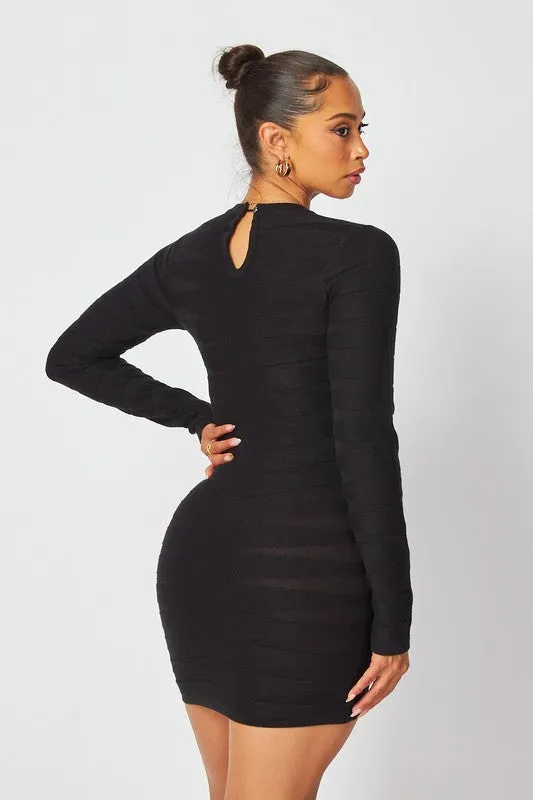 Brynn Long Sleeve Knit Bodycon Mini Dress