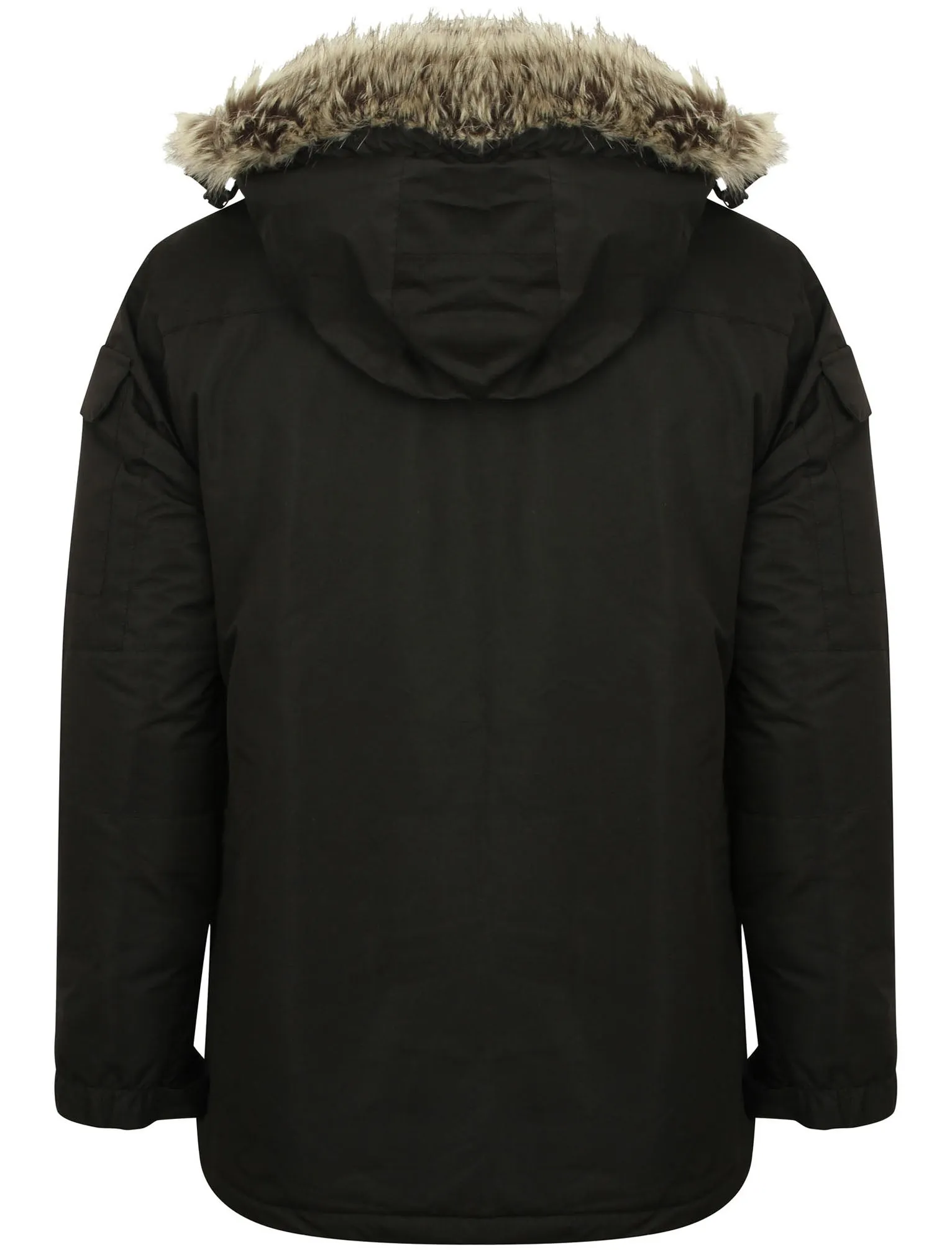 Cameron Parka Coat with Fur Trim Hood in Black - Tokyo Laundry