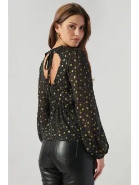 Chandra Gold Snowflake Blouse