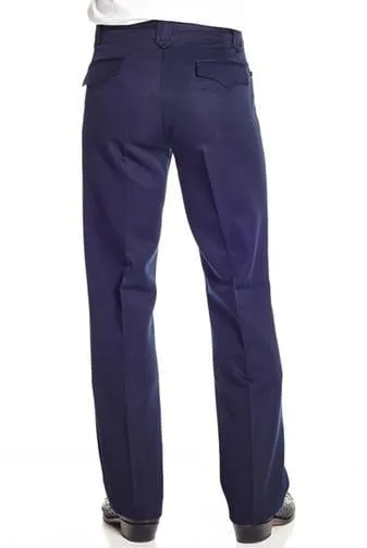 Circle S Mens Navy Polyester Solid Dress Ranch Pant Western 35