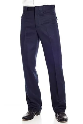Circle S Mens Navy Polyester Solid Dress Ranch Pant Western 35