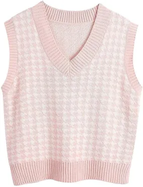 Classic Houndstooth Sweater Vest