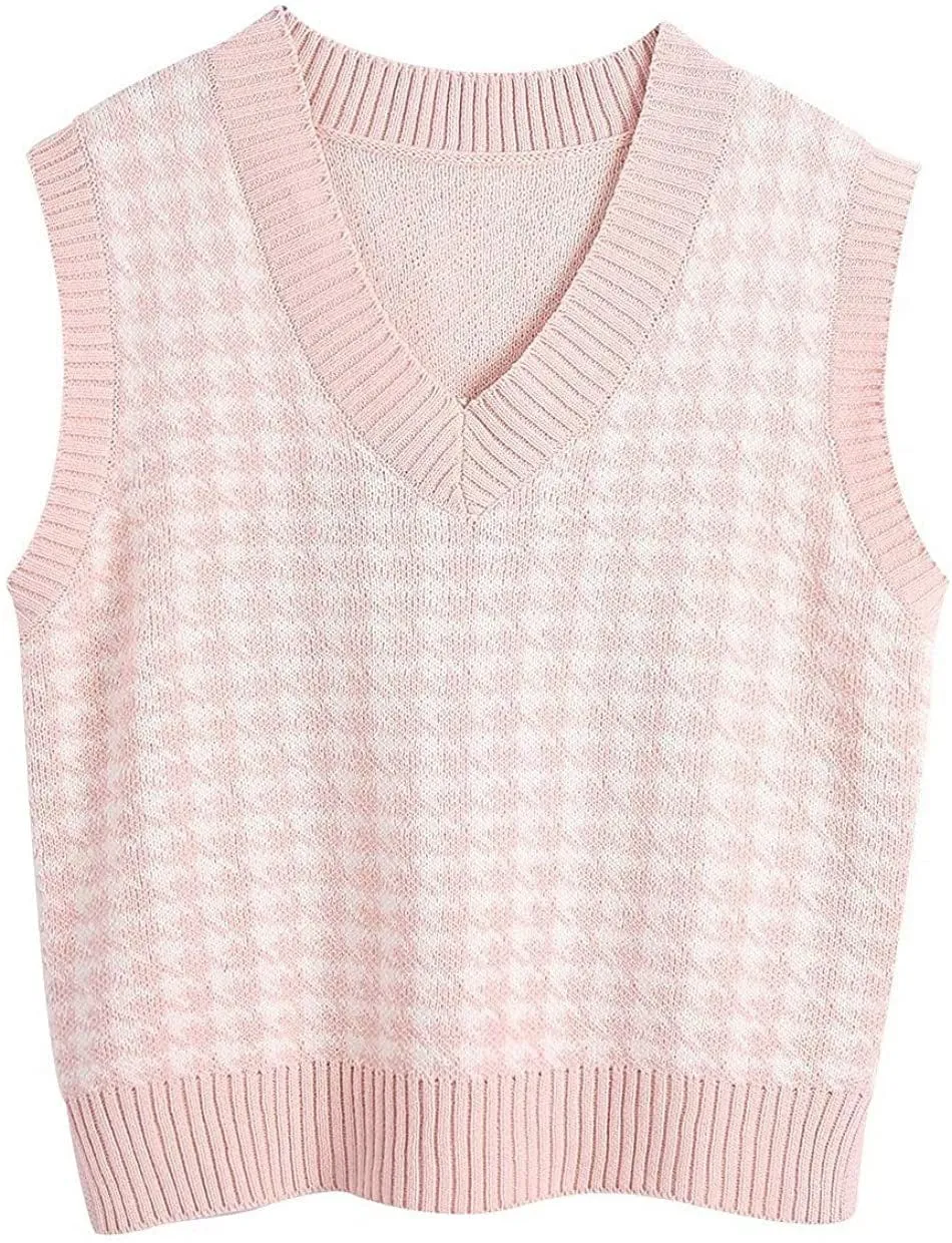 Classic Houndstooth Sweater Vest