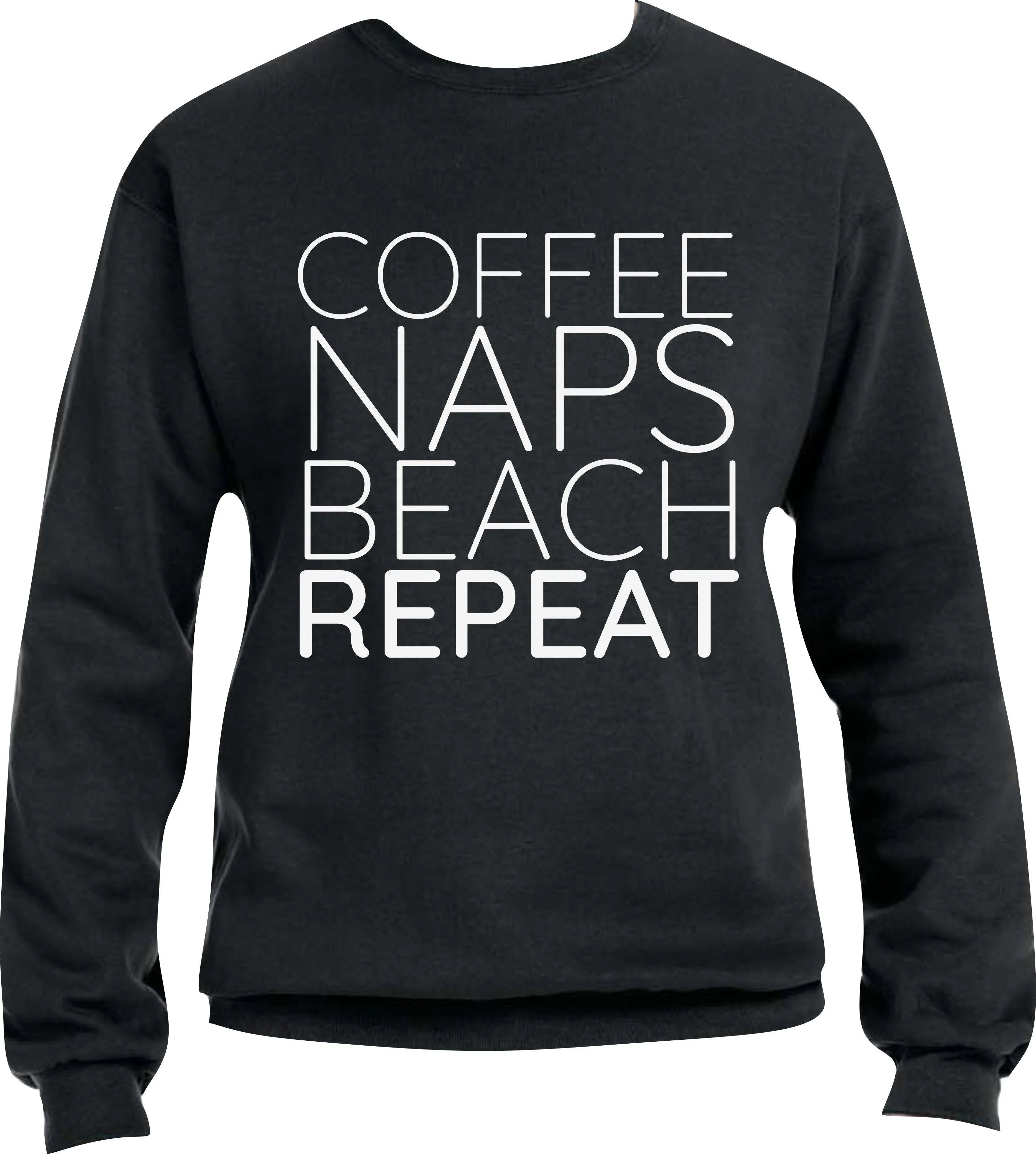 Coffee Naps Beach Repeat Sweatshirt