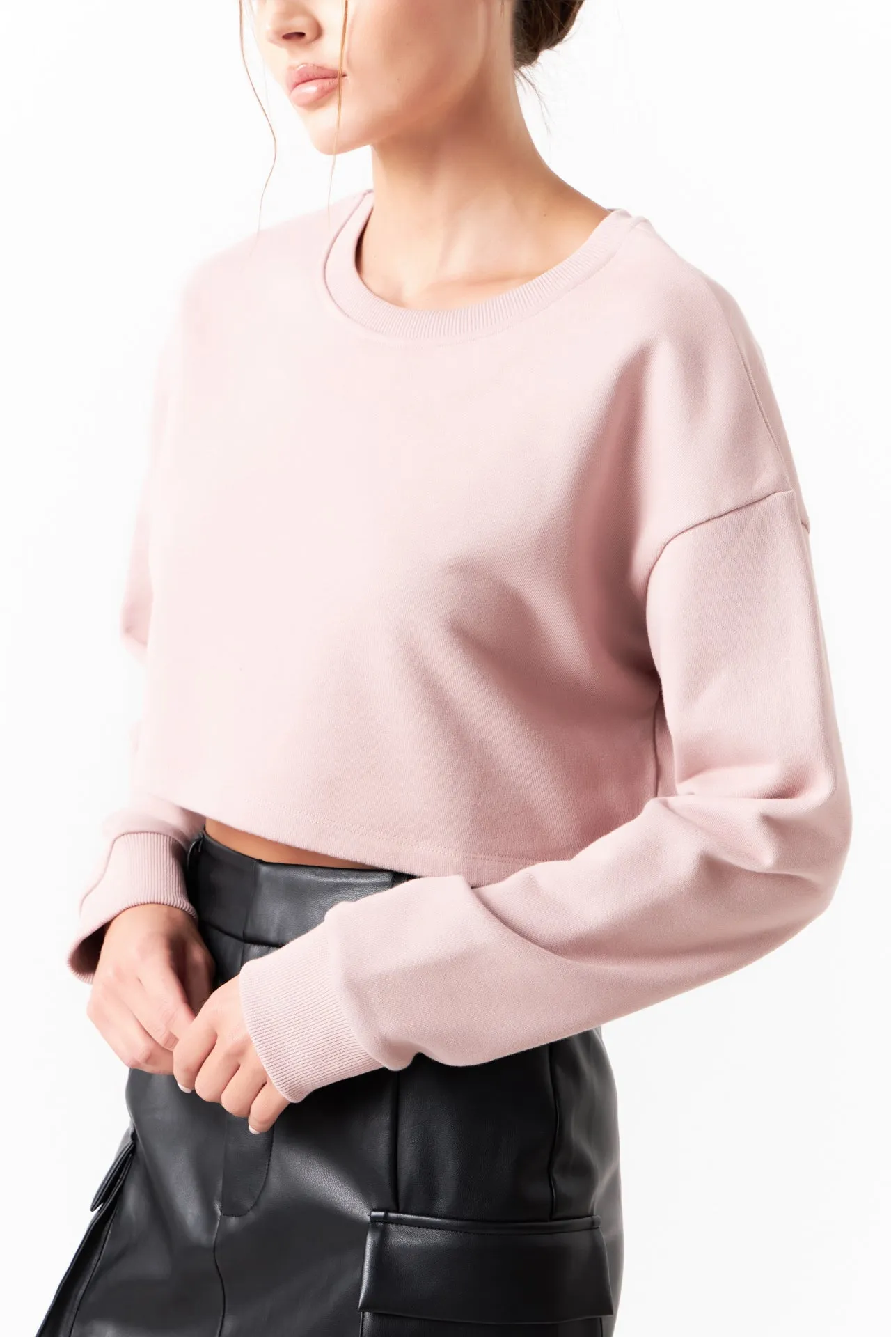 Cropped Long Sleeve Sweatshirt