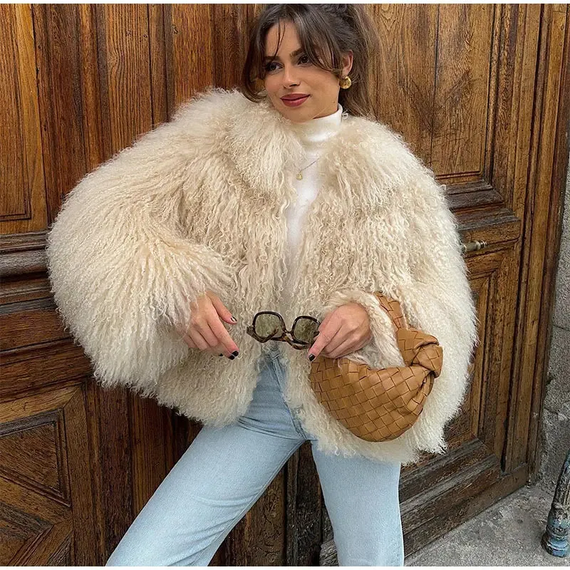 Cuddle Puff Faux Fur Crop Jacket
