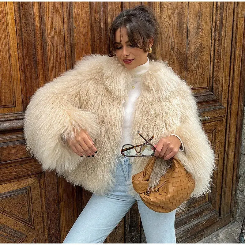 Cuddle Puff Faux Fur Crop Jacket