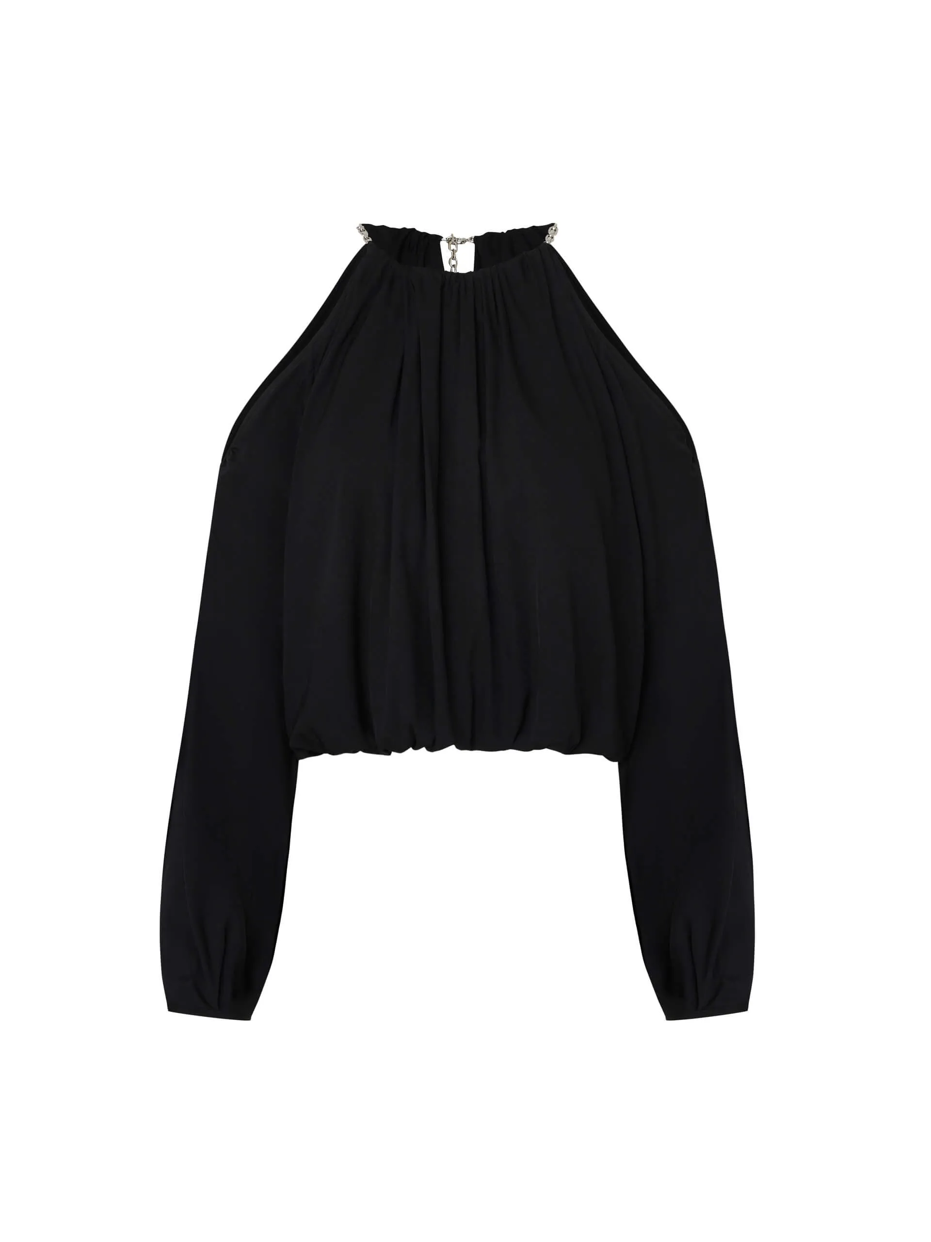 Cut Shoulder Cropped Top