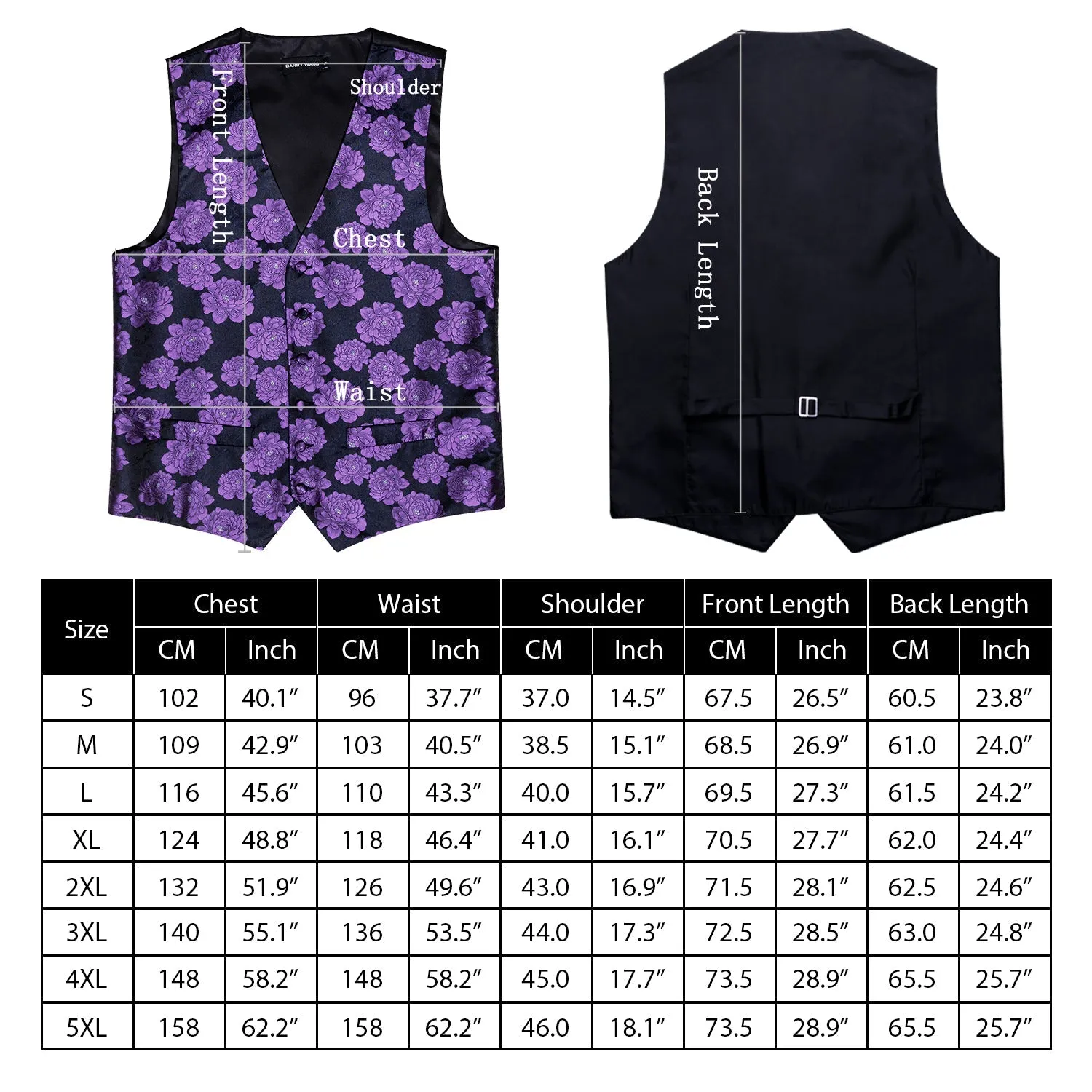 Dark Green Floral Jacquard Men's Collar Suit Vest