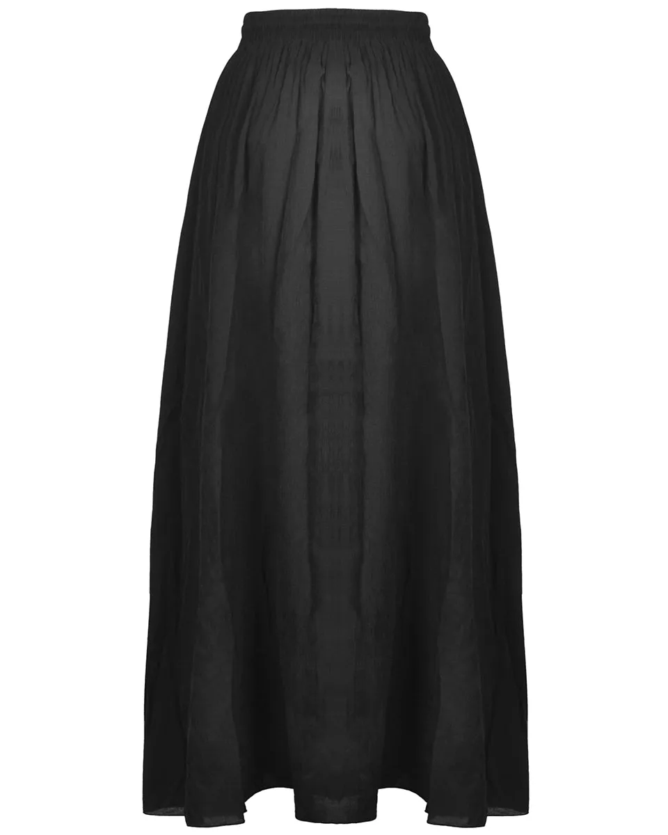Dark In Love Whispering Moon Layered Gothic Maxi Skirt
