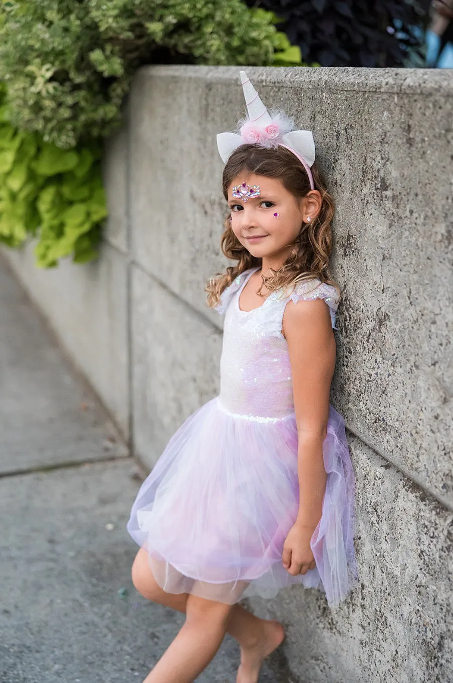 Dreamy Unicorn Dress in Iridescent Pink Size 5-6