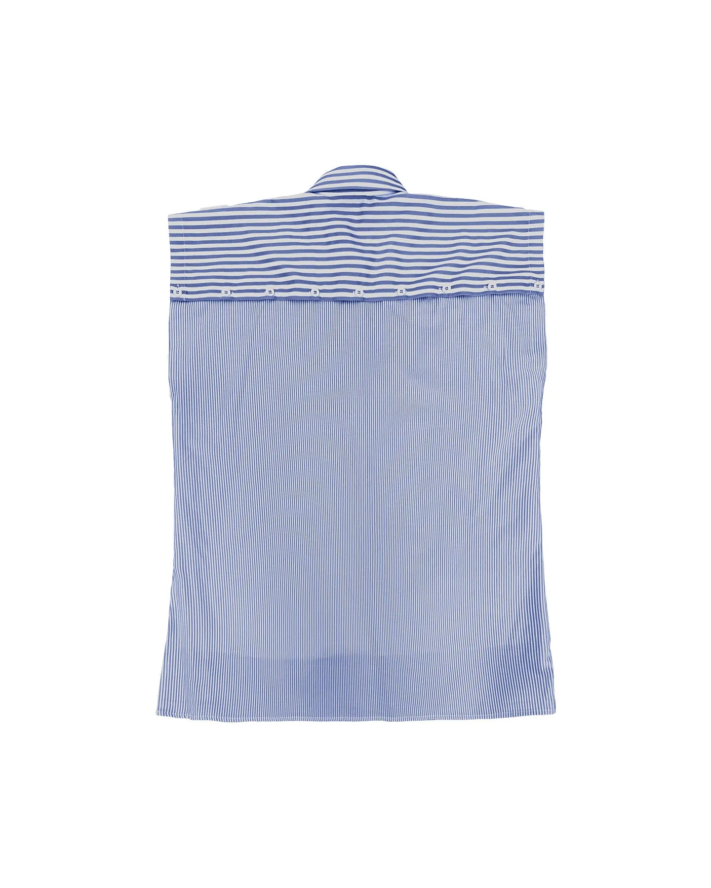Echo Back Button Sleeveless Shirt