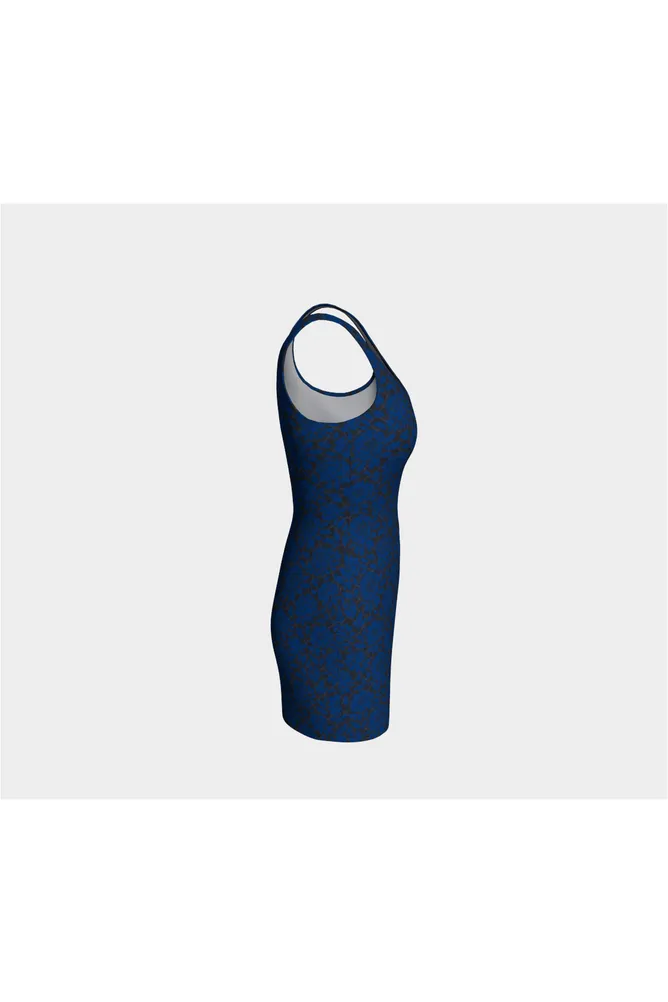 Floral Lattice Bodycon Dress
