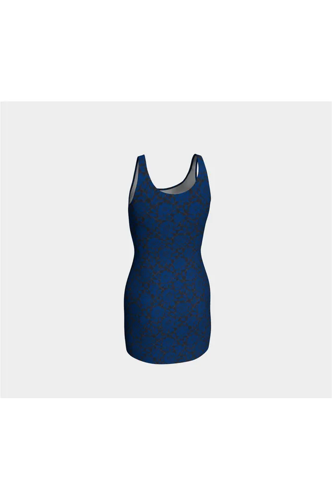Floral Lattice Bodycon Dress