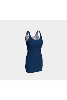 Floral Lattice Bodycon Dress