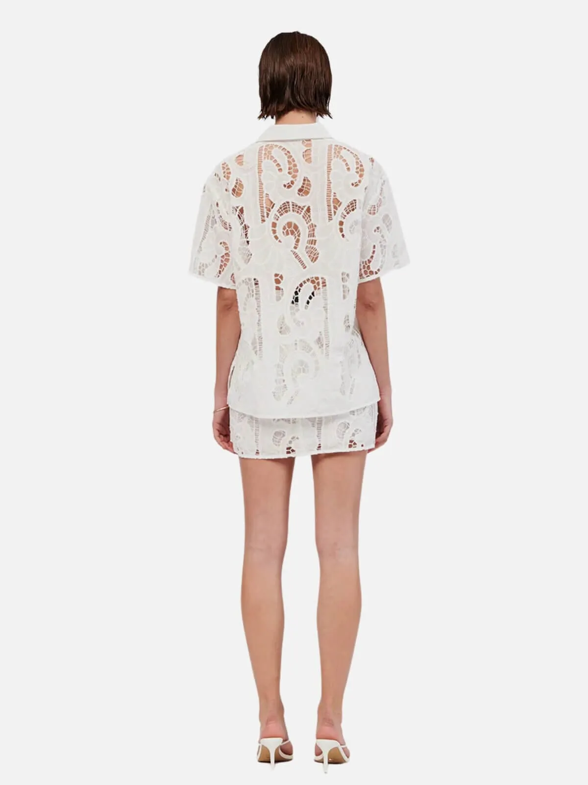 Florence Lace Skirt - White