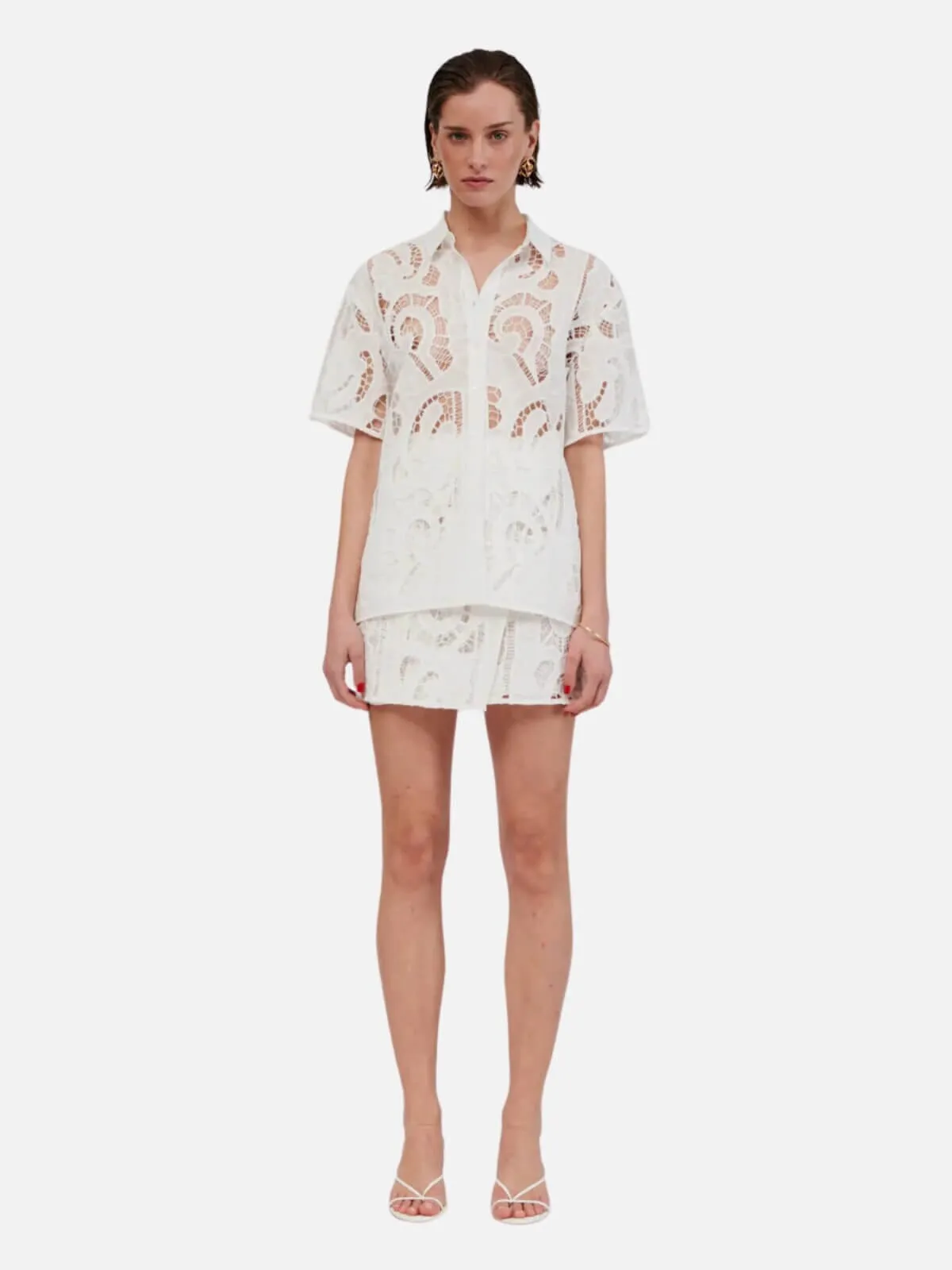Florence Lace Skirt - White