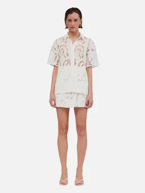 Florence Lace Skirt - White
