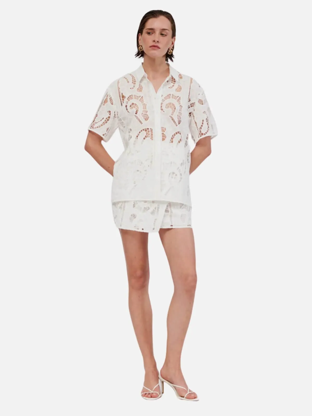 Florence Lace Skirt - White