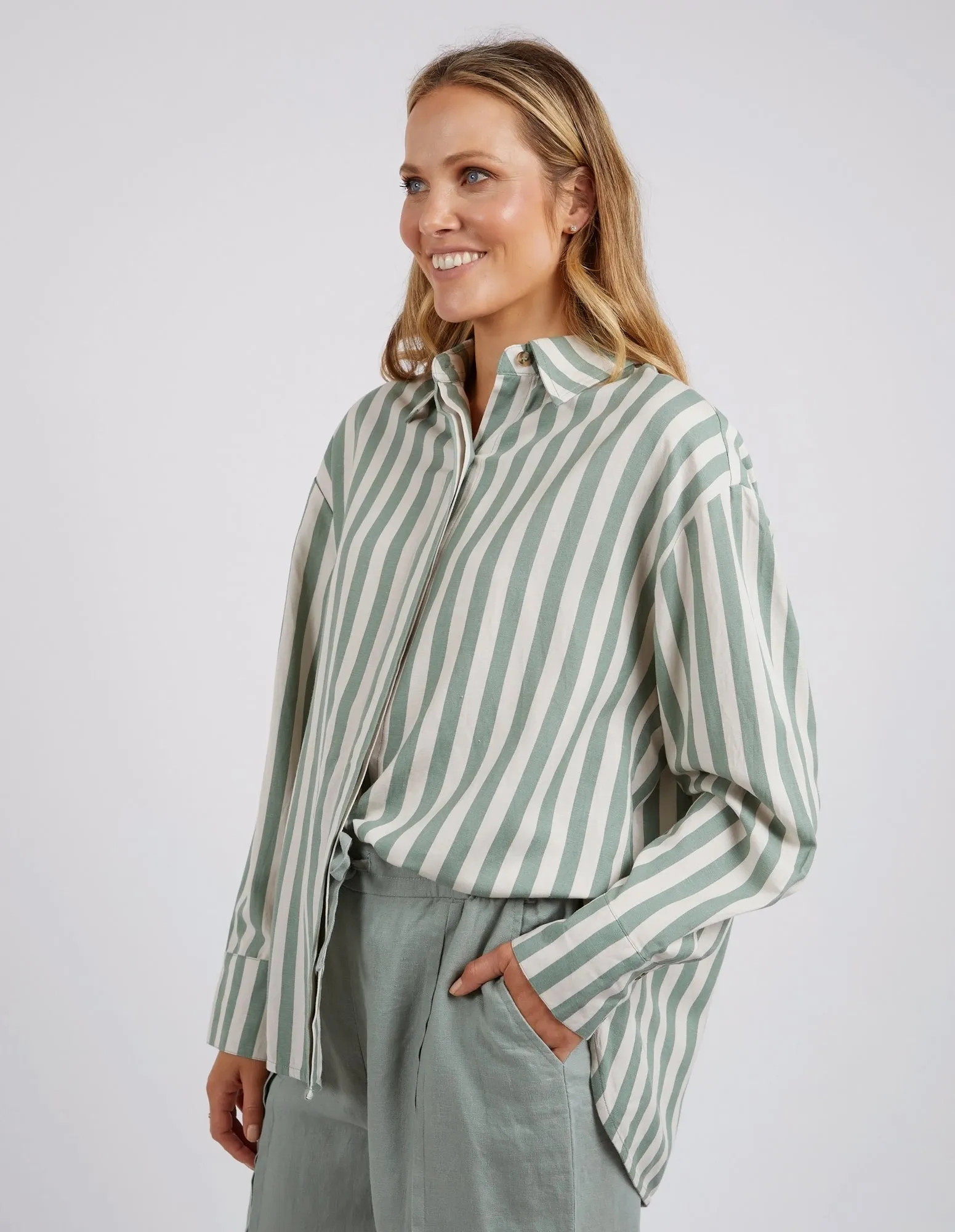 Foxwood Donata Stripe Shirt - Green
