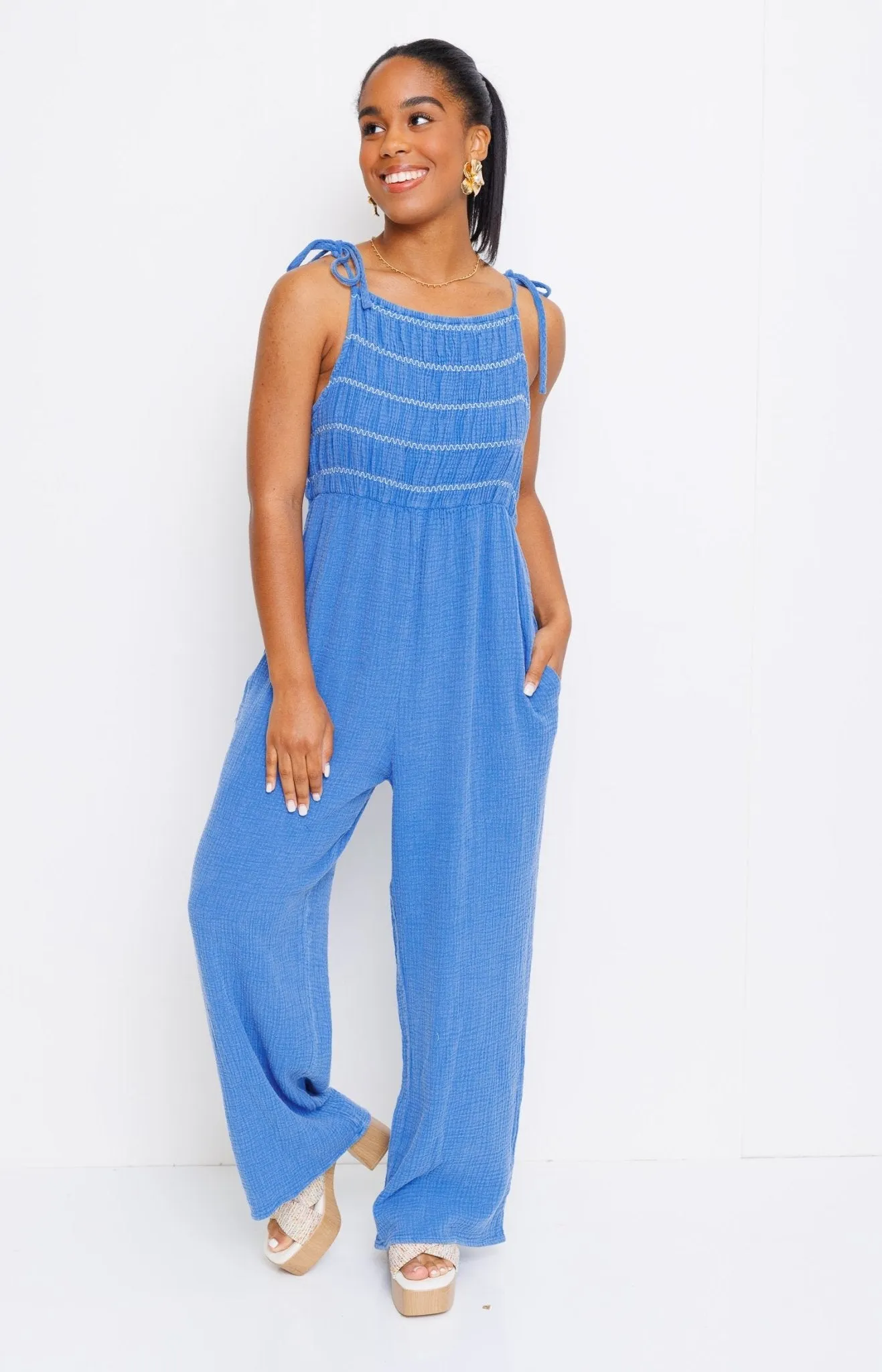 Get With It Jumpsuit, DEEP BLUE