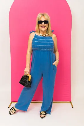 Get With It Jumpsuit, DEEP BLUE