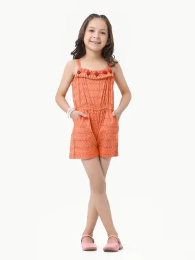 Girl's Orange Jumpsuit - EGTJSW22-023