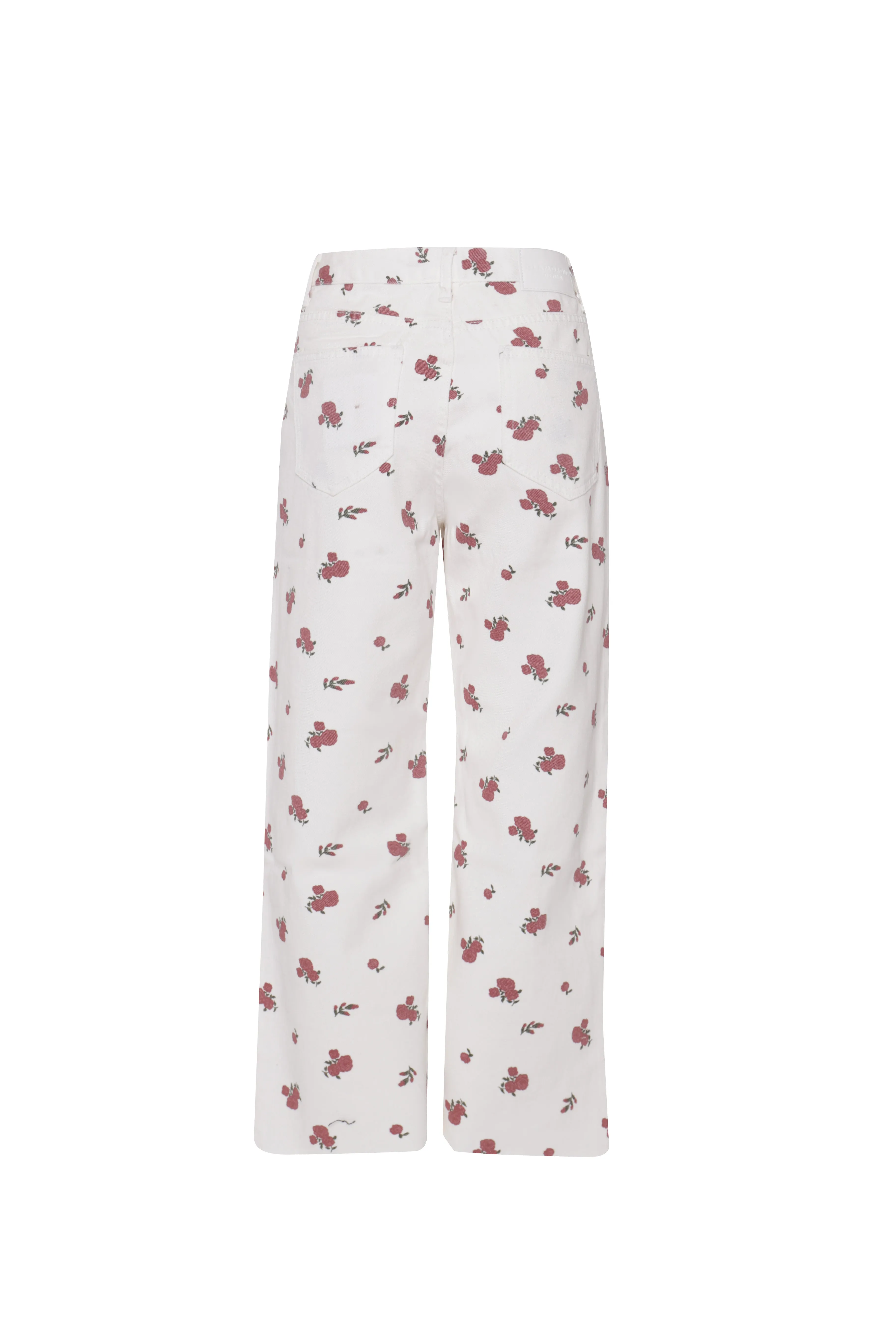 Glamorous Womens White Ditsy Denim Jeans