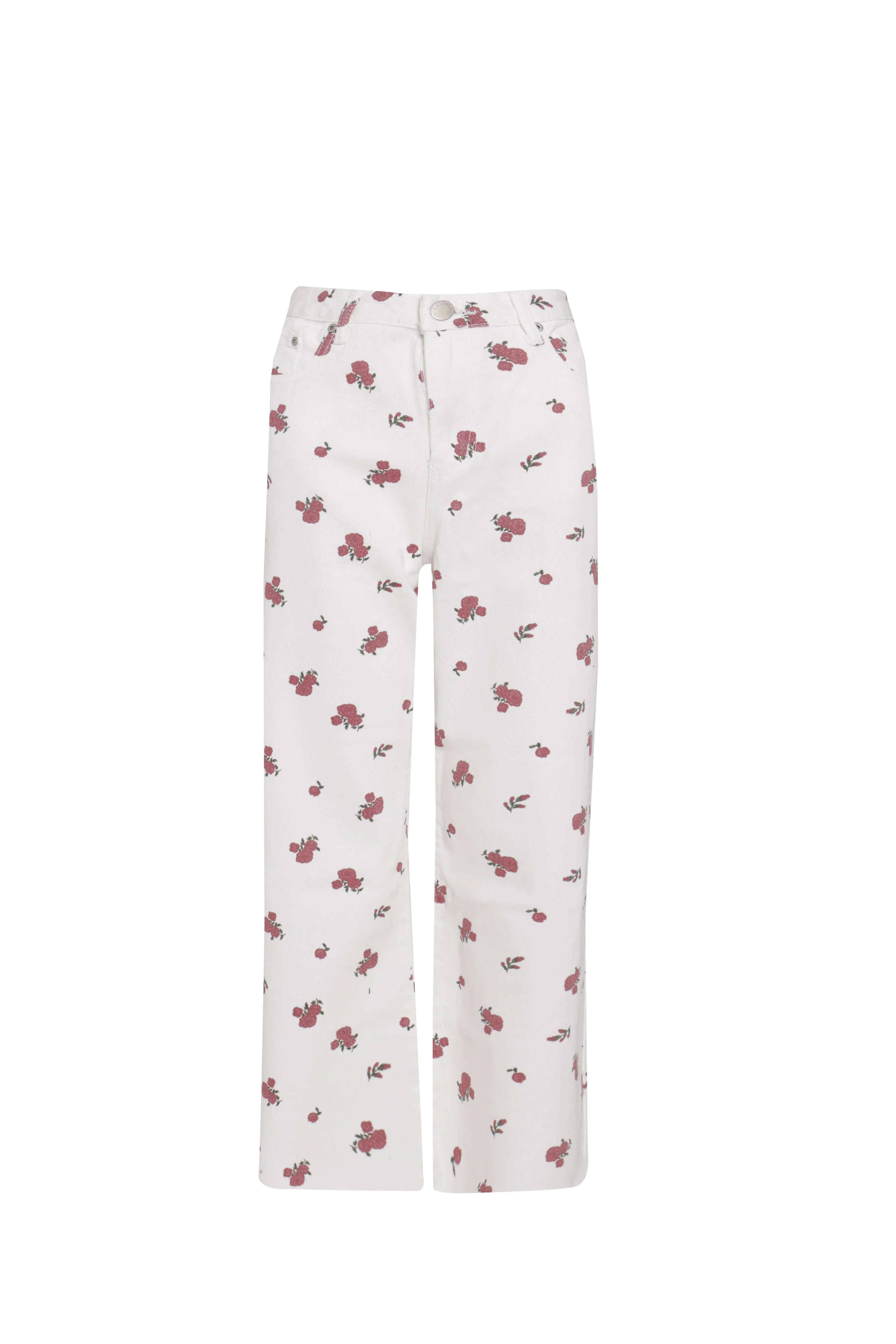 Glamorous Womens White Ditsy Denim Jeans