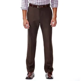 Haggar Mens Classic fit Dress Pants 40 / 32 Brown Solid