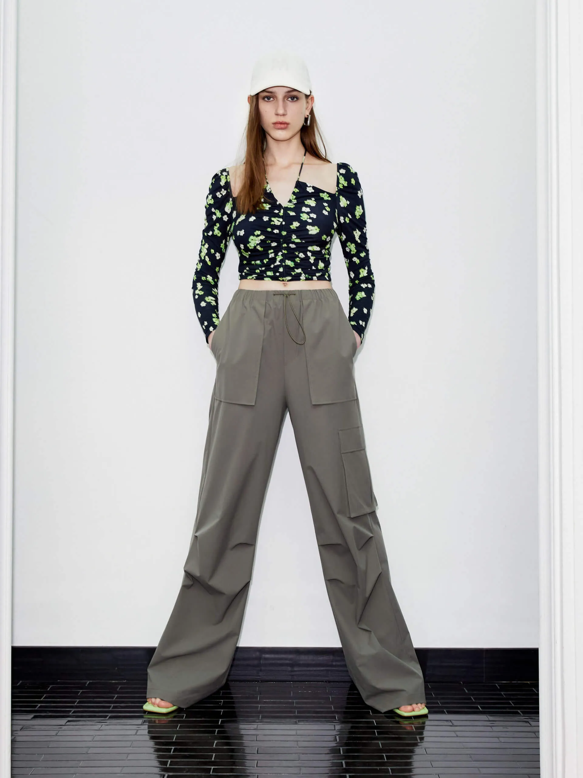 Halterneck Tie Cropped Top